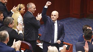 Ντίμιταρ Κοβάτσεφσκι στο κοινοβούλιο της Βόρειας Μακεδονίας