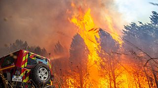 Пожарные борются с огнём во Франции