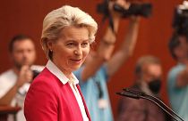 FILE - European Commission President Ursula von der Leyen, Thursday, 14 July, 2022.