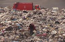 Volle Mülldeponie in Eriwan, Armenien