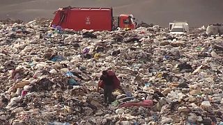 Volle Mülldeponie in Eriwan, Armenien