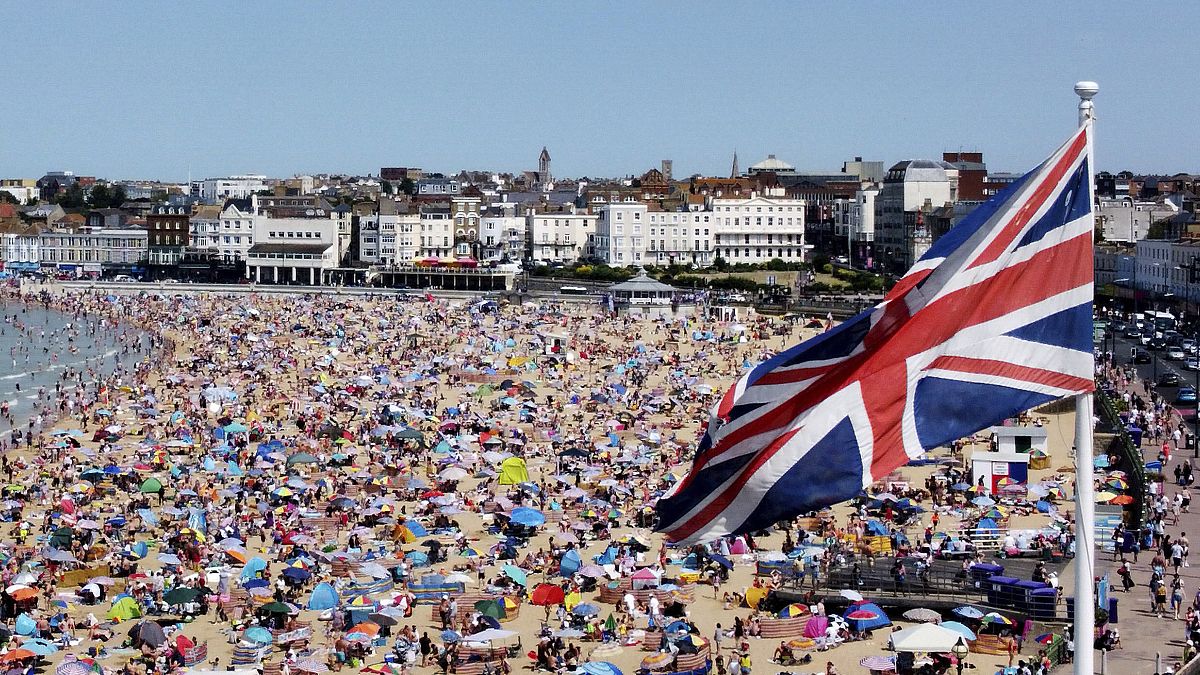 La plage de Brighton, au Royaume-Uni, le 17 juillet 2022
