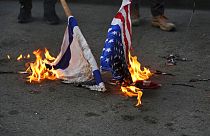 Szélsőséges diákok Izrael és az USA ellen tüntetnek Teheránban