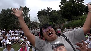 Laughing matter: Thousands of Bali yogis join mass chuckle