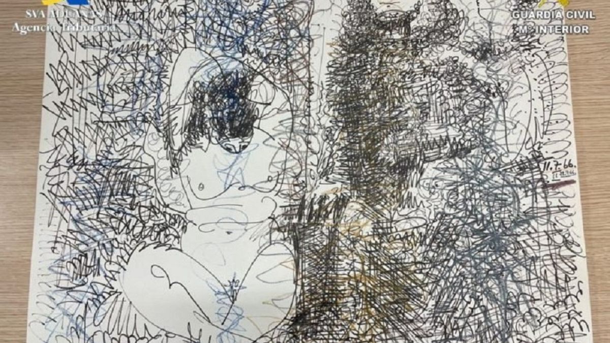 Picasso csempészett művéről a spanyol vámhatóság közölt képet