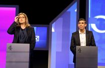 Conservative party leadership contenders Penny Mordaunt and Rishi Sunak before the live television debate for the candidates for leadership of the Conservative party