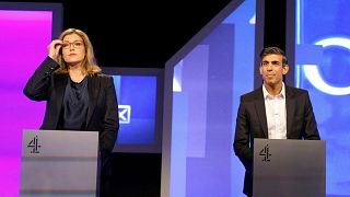 Conservative party leadership contenders Penny Mordaunt and Rishi Sunak before the live television debate for the candidates for leadership of the Conservative party