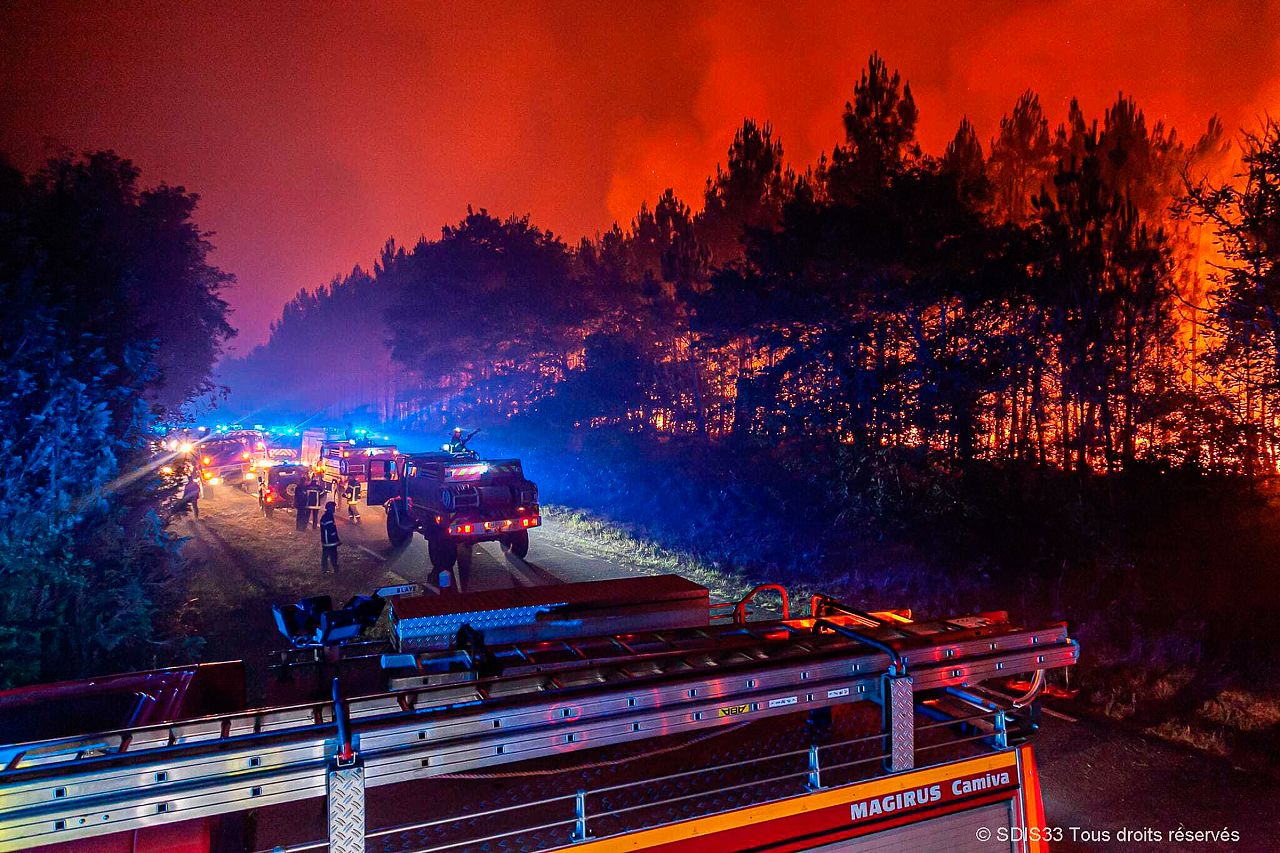 the fire brigade of the Gironde region (SDIS 33) via AP Photo