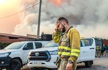 Az északnyugat-spanyolországi Losacio térségében keletkezett erdőtűz miatt több száz tűzoltót rendeltek a helyszínre július 17-én