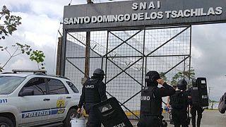 Cárcel de  Santo Domingo de los Tsáchilas en Ecuador, donde 13 reculos han fallecido en una reyerta