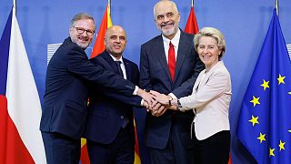 Руководители ЕС и премьер-министры Албании и Северной Македонии