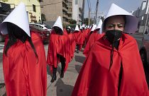 مظاهرات في ليما للمطالبة بوقف العنف ضد النساء. 