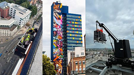 The city of Leicester, UK is now host to Europe's tallest mural