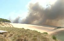 "الكثبان الرملية الأطلسية" الشهيرة دون دو بيلات في جيروند تحت تهديد حرائق الغابات.  