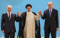 Russian President Vladimir Putin, Iranian President Ebrahim Raisi, and Turkish President Recep Tayyip Erdogan met for talks at the Saadabad palace in Tehran.