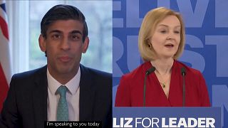Los aspirantes al liderazgo del Partido Conservador, Rishi Sunak y Liz Truss