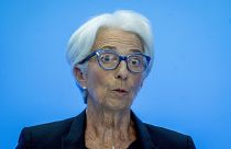 Christine Lagarde, President of the European Central Bank speaks during a press conference following a meeting of the governing council in Frankfurt, Germany, July 21, 2022.
