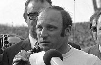 Uwe Seeler after his farewell match on 1 May 1972