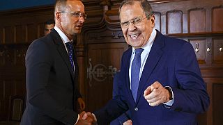 Die Außenminister Russlands und Ungarns am Donnerstag in Moskau