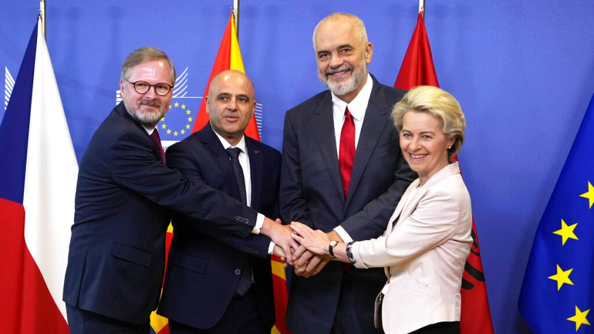 Руководители Евросоюза, Северной Македонии и Албании