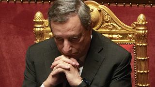 Le Premier ministre italien démissionnaire Mario Draghi