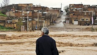 فيضانات تضرب مدينة خرم آباد في إقليم لوريستان، غرب إيران، الإثنين 1 أبريل / نيسان 2019