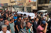 Funeral em Bagdade de uma das vítimas do ataque no Curdistão iraquiano