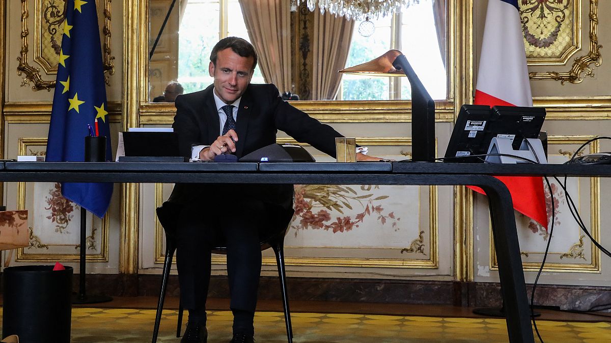 صورة من الارشيف- الرئيس الفرنسي إيمانويل ماكرون