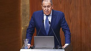 Le ministre russe des Affaires étrangères Sergueï Lavrov, au Caire, en Egypte.
