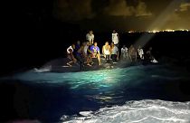 Los naúfragos fueron rescatados frente a la costa de Bahamas. 24/7/2022