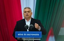 فيكتور أوربان، رئيس وزراء المجر اليميني خلال خطاب في  زيكيسفيرفار، المجر