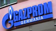 A Gazprom berlini irodája felett a cégér