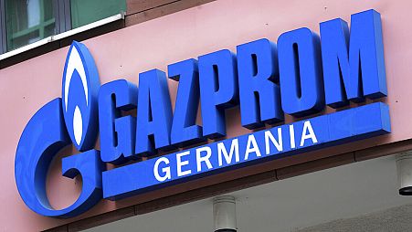 A Gazprom berlini irodája felett a cégér