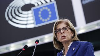 ستيلا كيرياكيدس،  مفوضة الاتحاد الأوروبي للصحة وسلامة الغذاء في البرلمان الأوروبي في ستراسبورغ،فرنسا.
