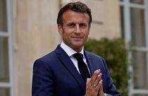 French President Emmanuel Macron at the Elysee Palace in Paris, Wednesday, July 20, 2022.