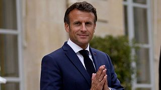 French President Emmanuel Macron at the Elysee Palace in Paris, Wednesday, July 20, 2022.