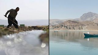 مزارعو كردستان العراق يشهدون انحسار بحيرة دوكان والعطش ينهك مزروعاتهم