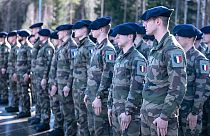 Französische Soldaten des 7. Gebirgsbataillons auf dem Luftwaffenstützpunkt Amari in Estland, 17. März 2022