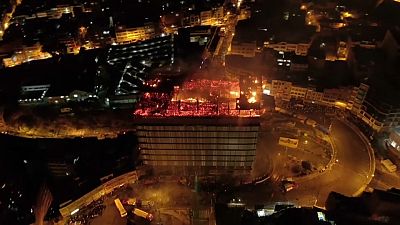 Le 13ème étage du Gran Via Mall est parti en fumée dans la nuit de lundi | Capture d'écran