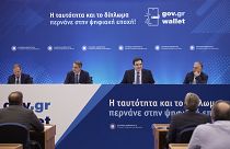 Ο πρωθυπουργός Κυριάκος Μητσοτάκης παρίσταται στην παρουσίαση της εφαρμογής Gov.gr Wallet