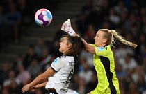 Момент полуфинального матча женского чемпионата Европы по футболу 2022