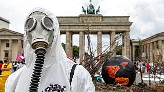 Un militant d'Extinction Rebellion à Berlin, le 22 août 2020.
