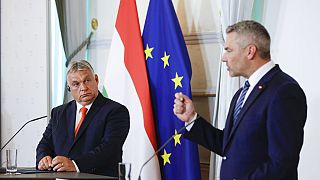 Karl Nehammer empfängt Viktor Orban in Wien.