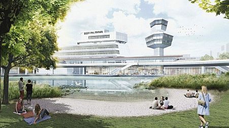 A rendering of the reimagined Tegel Airport in Berlin