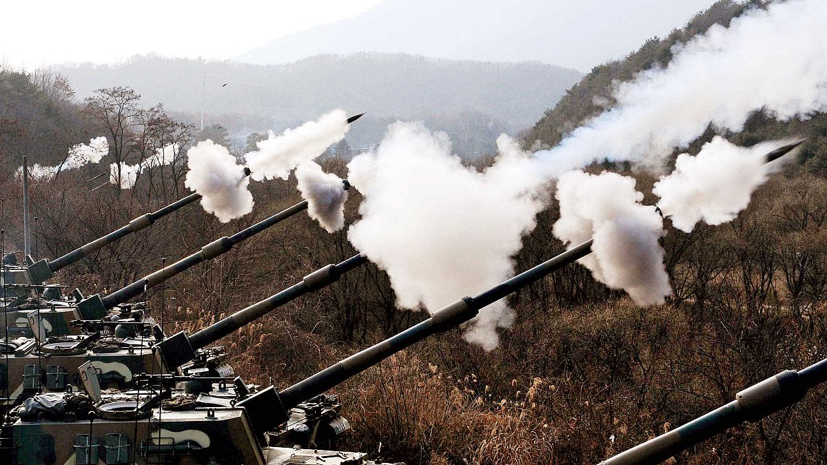 مدافع هاوتزر ذاتية الحركة في كوريا الجنوبية (أرشيف) 