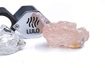 De Diamant "Lulo Rose" in einer Nahaufnahme