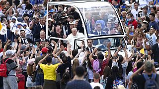 Pope Francis meets crowds in Quebec City