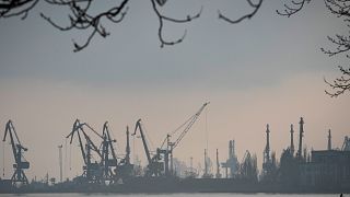 Rusya'nın ele geçirdiği Ukrayna'nın Mariupol kentindeki ticari liman