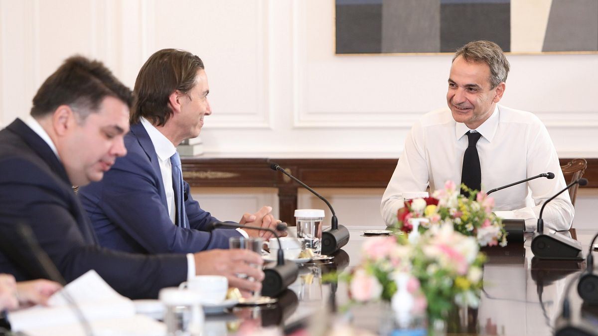 Συνάντηση του πρωθυπουργού Κυριάκου Μητσοτάκη με τον ειδικό σύμβουλο των ΗΠΑ για θέματα ενέργειας Άμος Χοχστάιν