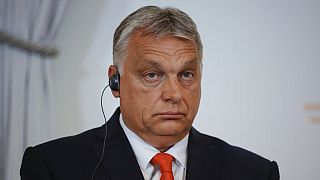 Hungarian Prime Minister Viktor Orban addresses the media during a joint press conference with Austrian Chancellor Karl Nehammer in Vienna, Austria, Thursday, July 28, 2022.